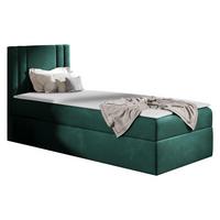 BOXBETT Carmen Mini, Seite zum Öffnen des Bettkastens: Links - H3 - Türkis, Holz (90/200cm) - MIRJAN24