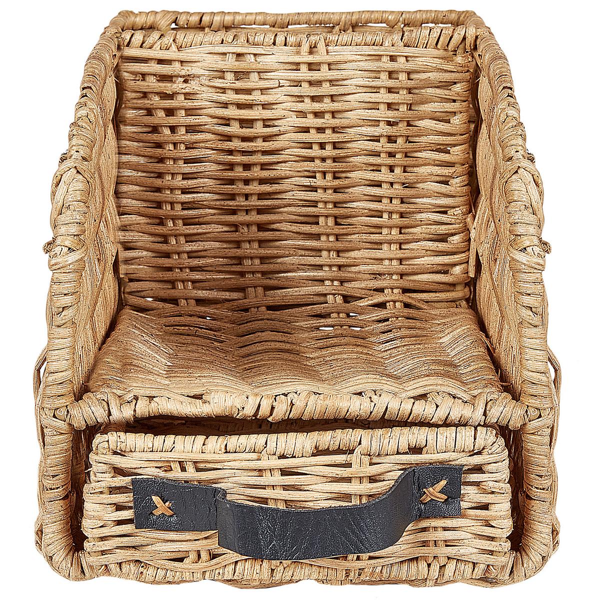 SCHREIBTISCH-ORGANIZER Rattan Naturfarben Malpelo - Naturfarben, Naturmaterialien (14/14/16cm) - Beliani