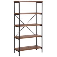REGAL 4 Fächer Brisbane - Dunkelbraun, Holzwerkstoff (80/160/36cm) - Beliani