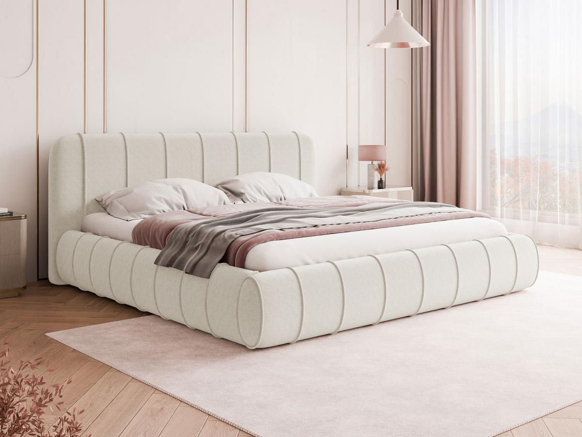 POLSTERBETT Slim XI - Creme, Holz/Holzwerkstoff (180/200cm) - MIRJAN24