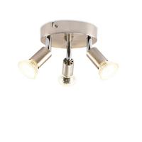 DECKENSTRAHLER Bamberg 3-flammig 15/15/10.4 cm - Silberfarben, Metall (15/15/10.4cm) - Nettlife