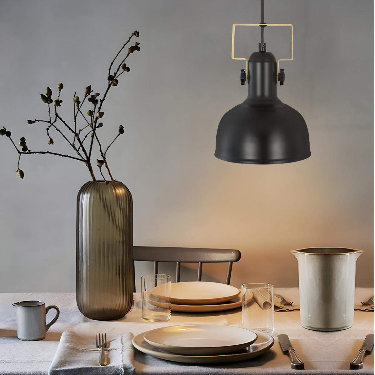 PENDELLEUCHTE Thilo 1-flammig 18/18/175 cm - Schwarz, Metall (18/18/175cm) - Nettlife