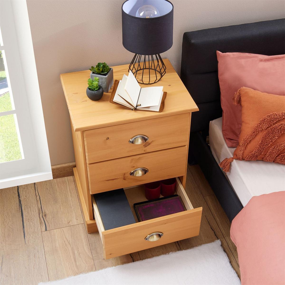 NACHTTISCH PARIS braun - Braun, Holz (48/61/39cm) - IDIMEX