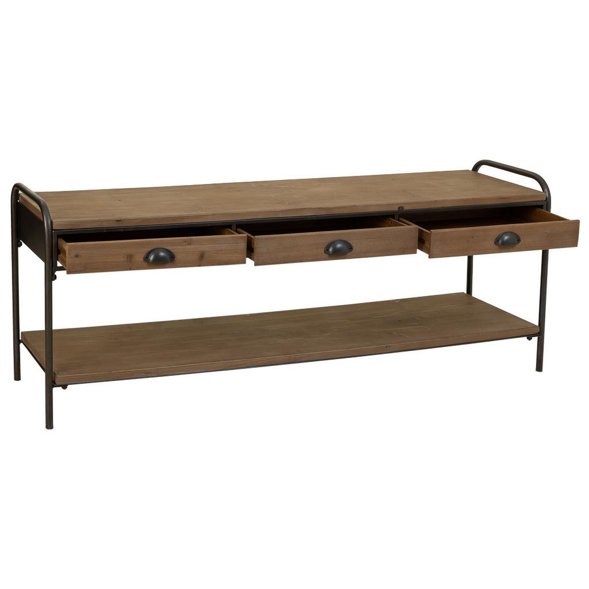 SIDEBOARD aus Holz und Metall 149x38x58 braunem - Braun, Holz (149/58/38cm) - Wanderlust