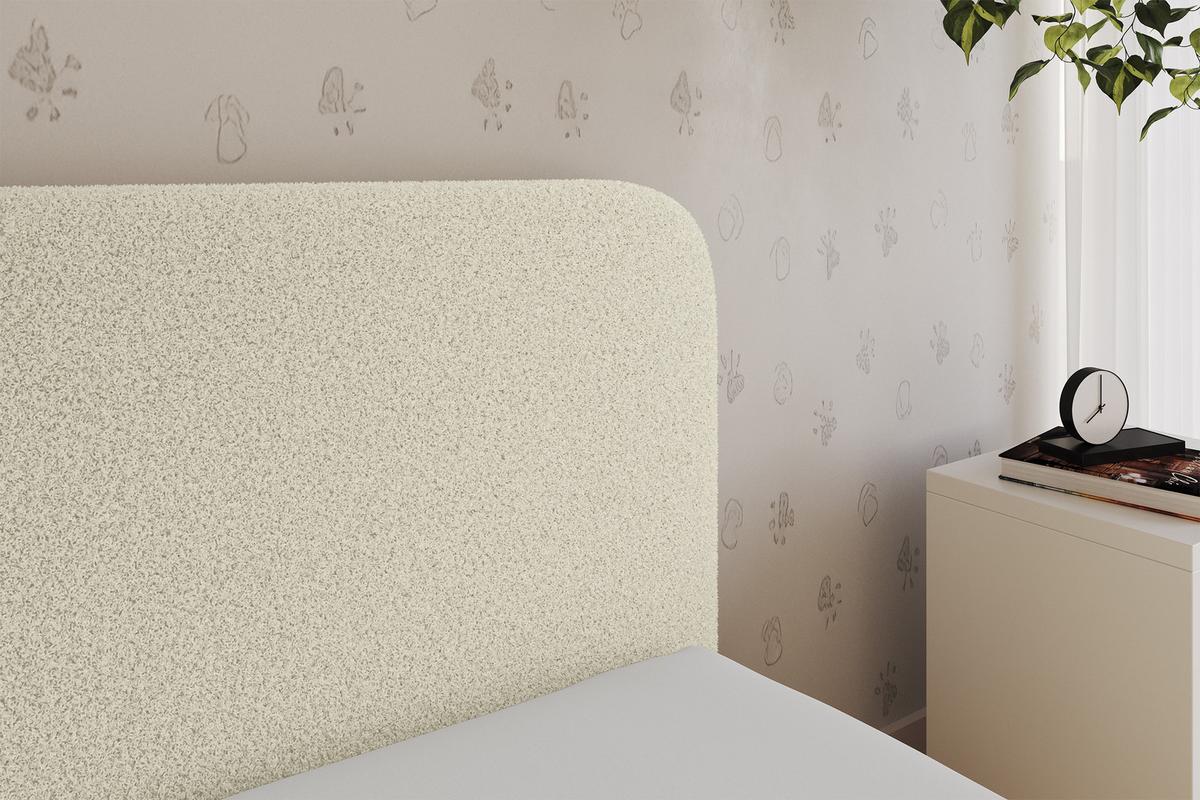 EINZELLBETT Jugendbett mit Bettkasten und Matratze H3/H4, Links - ELSY 80x200 Beige - Champagner, Holzwerkstoff/Textil (80/200cm) - ALTDECOR