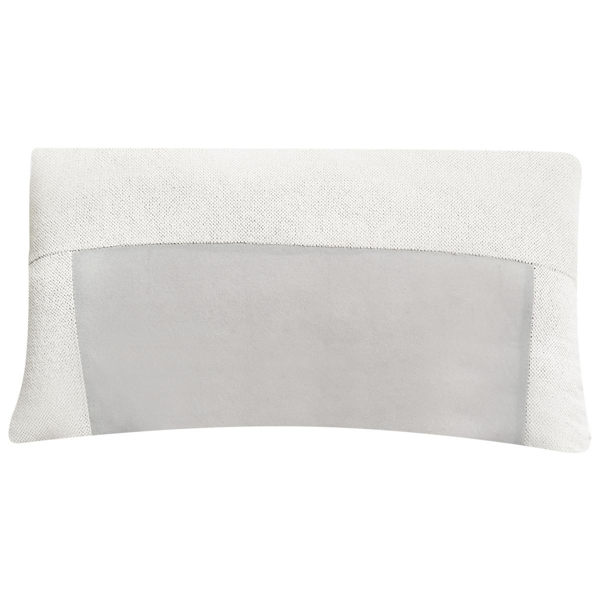 CHAISELONGUE Stoff Cremeweiß Vizille - Creme/Schwarz, Textil (80/60/160cm) - Beliani