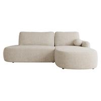 ECKSOFA Loridu O Premium, Seite: Rechts - Beige/Schwarz, Holz/Kunststoff (174/274cm) - MIRJAN24