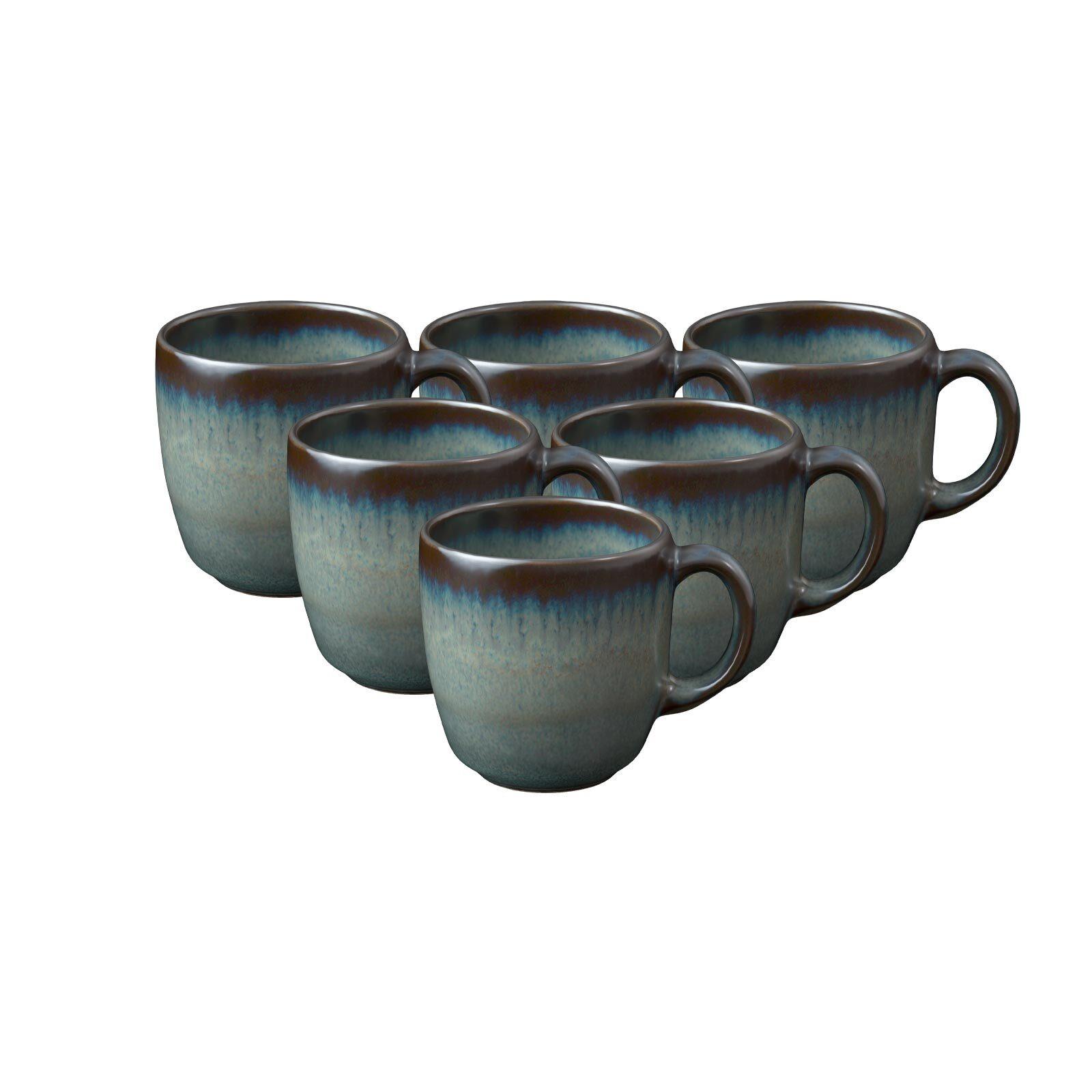 KAFFEETASSEN Lave Gris 190 ml 6er Set - Grau, Keramik (0.19L) - like.Villeroy & Boch