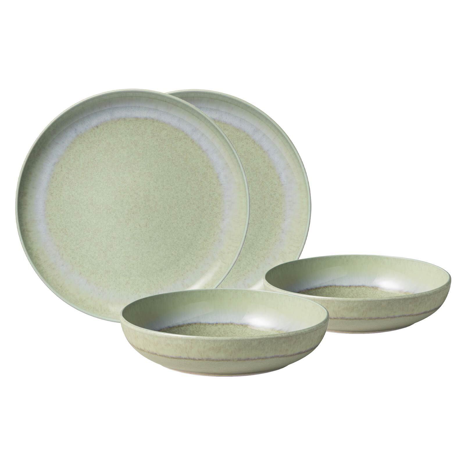 TAFEL-SET Perlemor Alga grün 4-tlg. - Grün, Keramik (28/22/38cm) - like.Villeroy & Boch