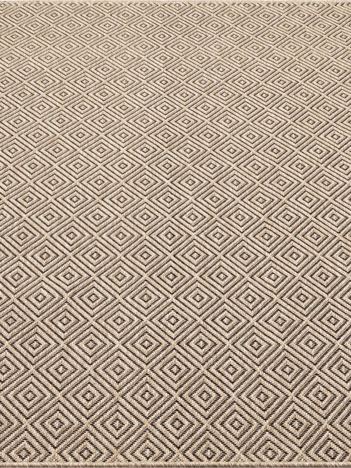 FLACHWEBTEPPICH Karo CORDEV Polypropylen Natur 120 x 170 cm - Beige, Textil (120/170cm) - KADIMA DESIGN