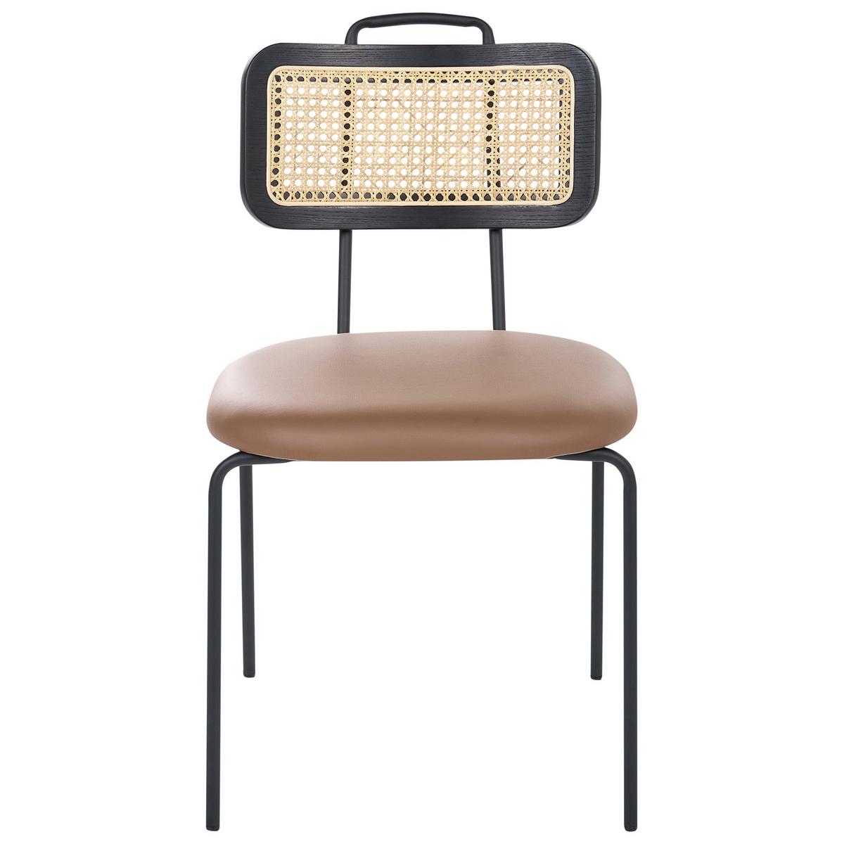 ESSZIMMERSTUHL 2er Set Metall Braun Adelanto - Braun, Kunststoff/Metall (48/81/58cm) - Beliani