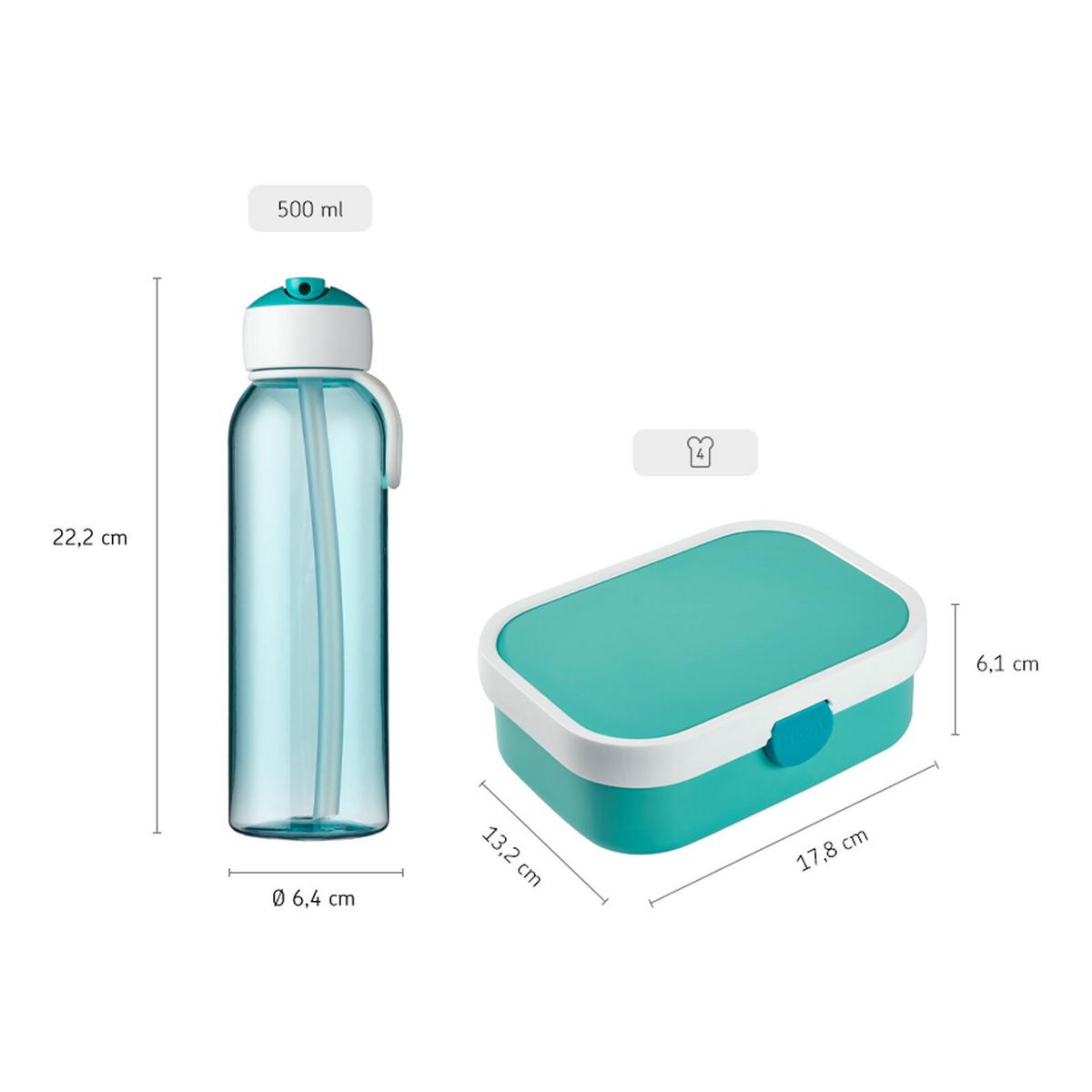 LUNCHSET Campus türkis 2er Set - Türkis, Kunststoff (2/2/2cm) - Mepal