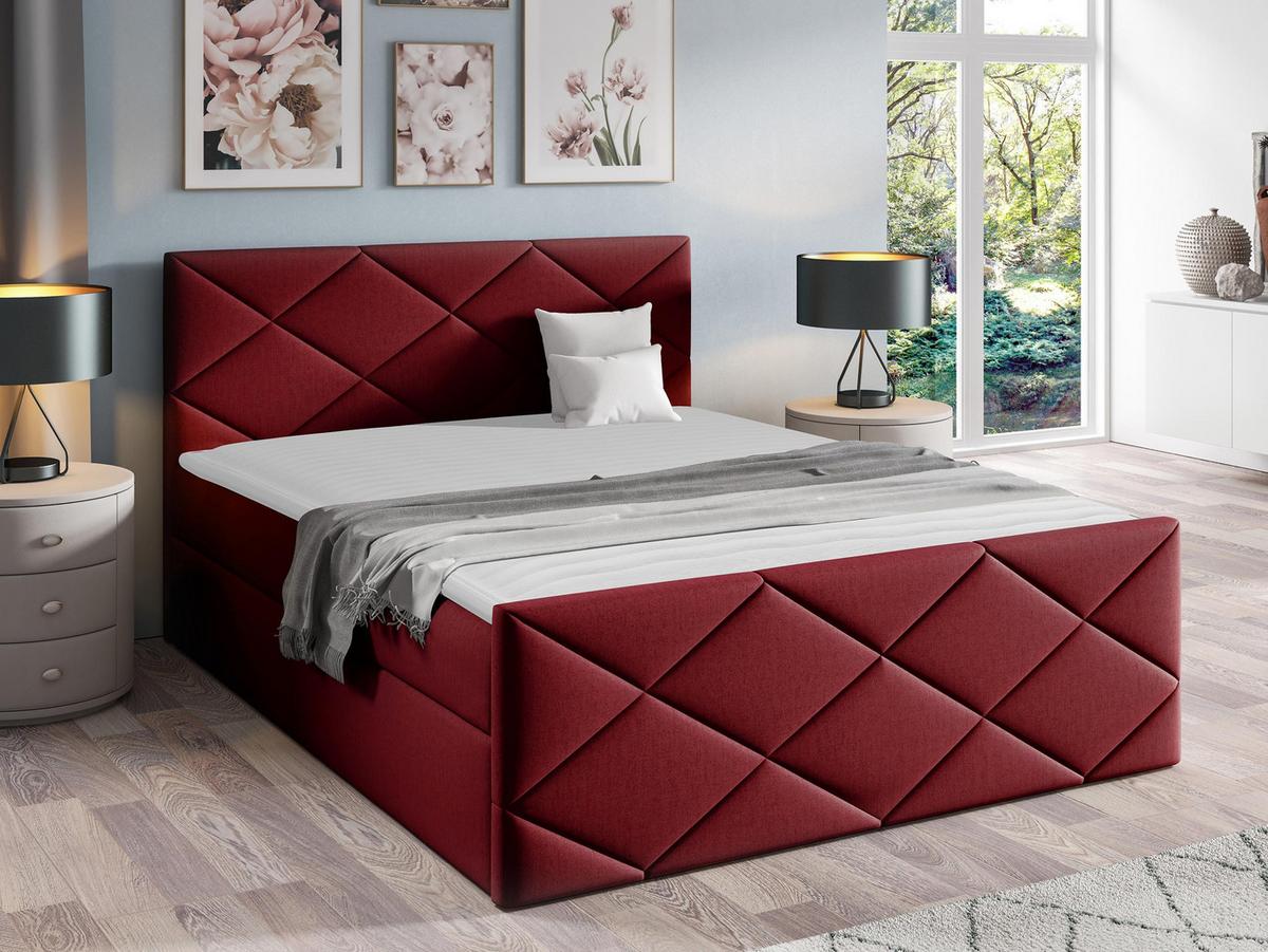 BOXBETT Herkules - H3 - Bordeaux, Holz (160/200cm) - MIRJAN24