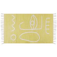 OUTDOOR-TEPPICH Yavu 150/80 cm - Gelb, Kunststoff (80/150cm) - Beliani