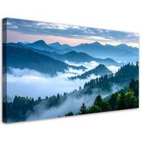 LEINWANDBILD Landschaften 80x40cm - Blau, Textil (80/40cm) - Feeby
