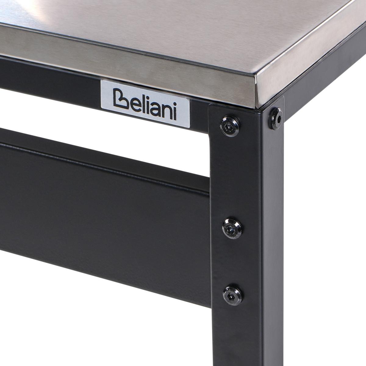 OUTDOOR-BARTISCH Schwarz Maenza - Schwarz, Metall (40/120/105cm) - Beliani
