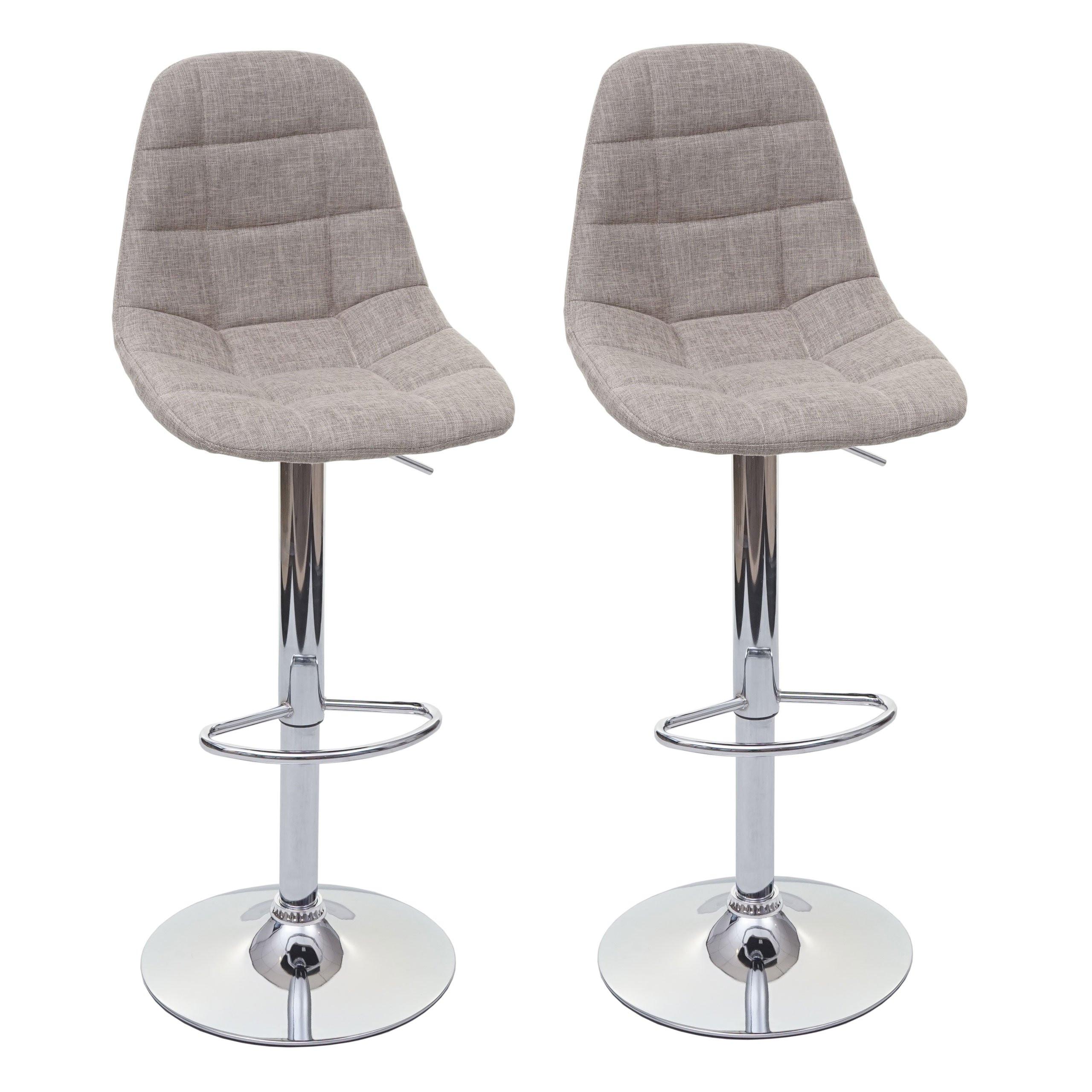 BARHOCKER Hellgrau 2er-Set - Hellgrau, Textil (43/115/47cm) - MCW