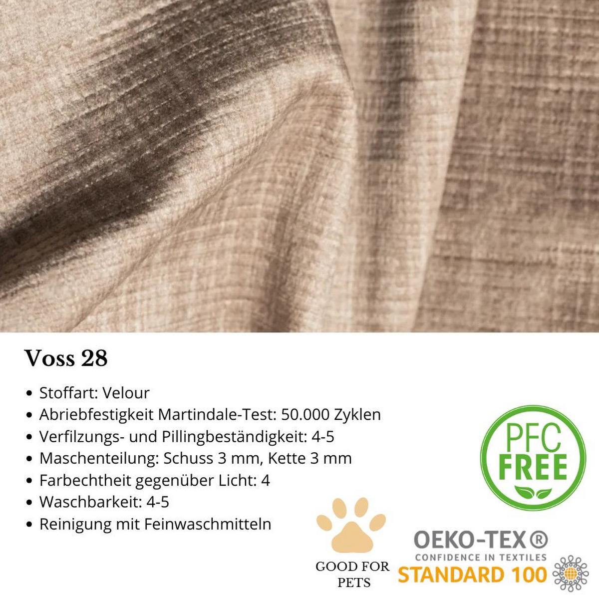 ECKSCHLAFSOFA Alex Mini beige rechts - Beige/Schwarz, Textil (245/185cm) - Beautysofa