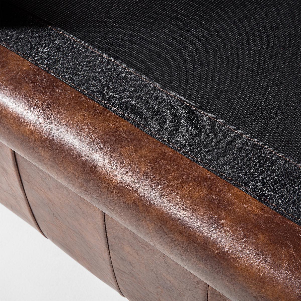 SOFA Kunstleder Goldbraun Chesterfield - Goldfarben, Kunststoff/Textil (195/70/75cm) - Beliani