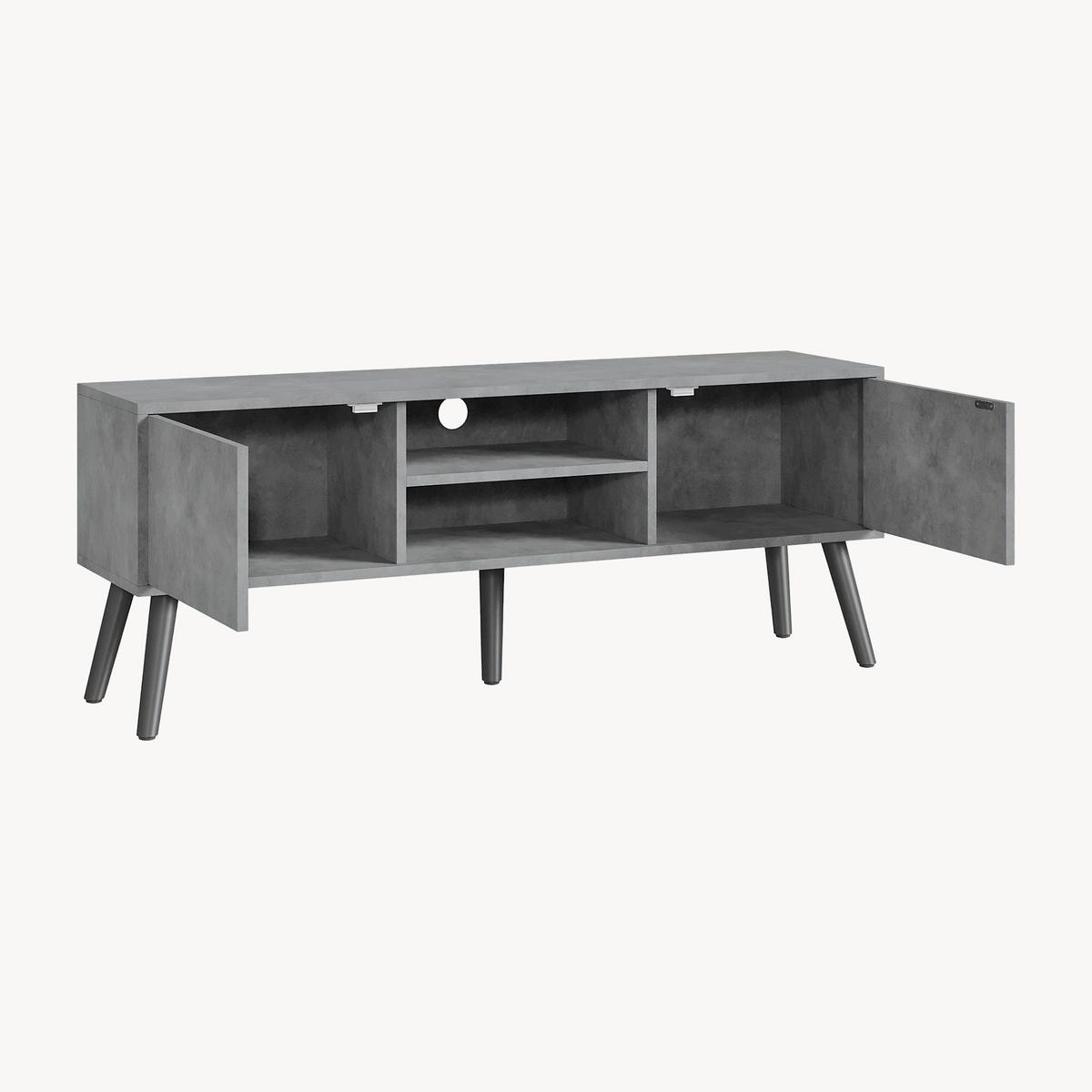 LOWBOARD Eskilstuna - Grau, Holz/Holzwerkstoff (120/46.5/29.5cm) - [en.casa]
