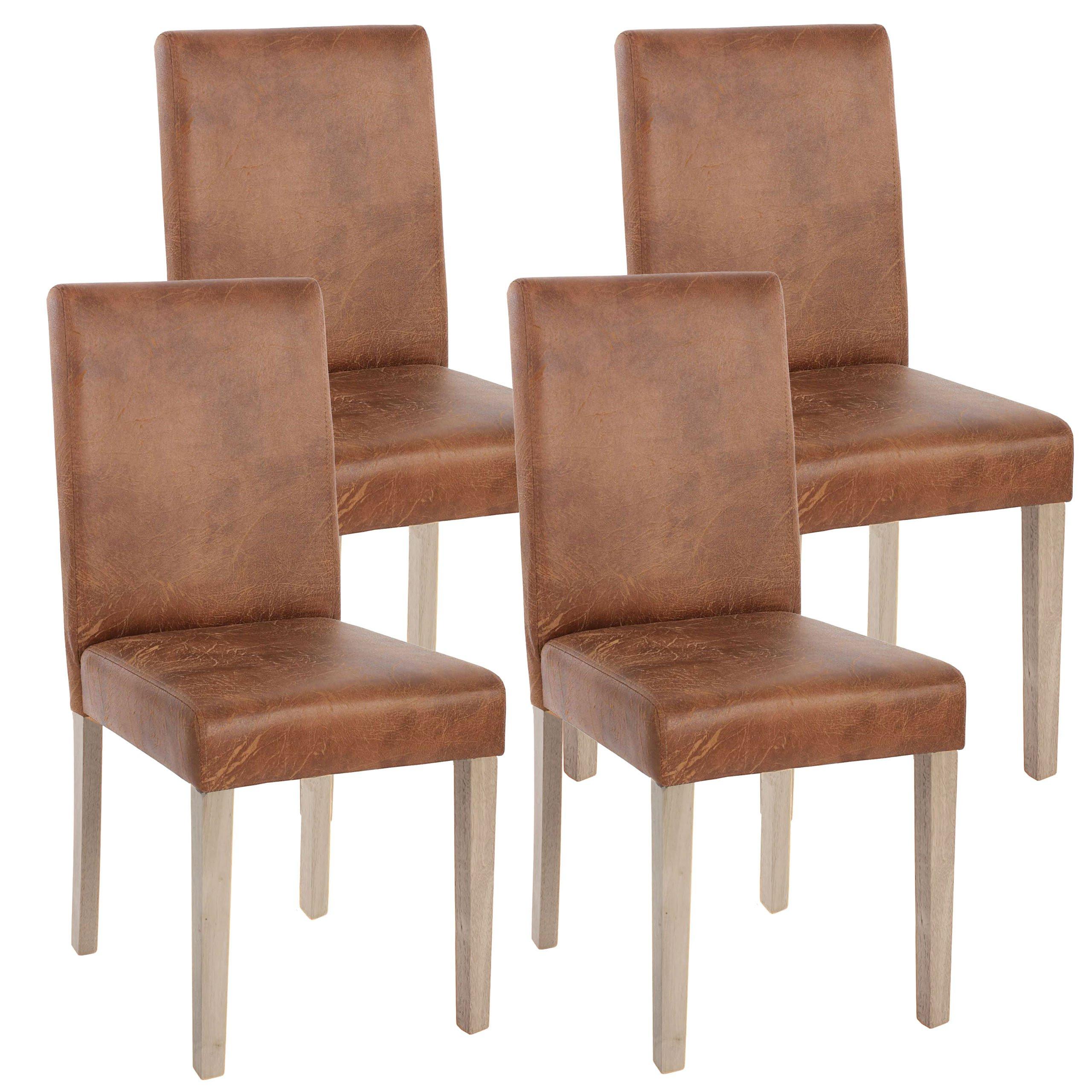 ESSZIMMERSTUHL TEXTIL Braun 4er-Set - Braun, Textil (43/90/56cm) - MCW