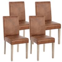 ESSZIMMERSTUHL TEXTIL Braun 4er-Set - Braun, Textil (43/90/56cm) - MCW