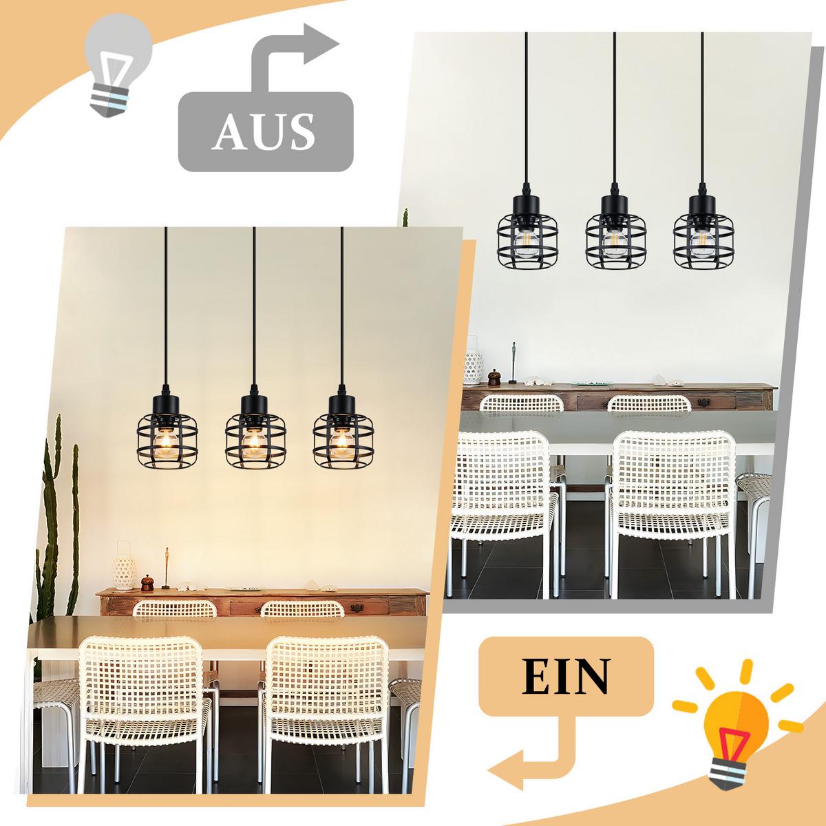 PENDELLEUCHTE Lillian 43/10/140 cm - Schwarz, Metall (43/10/140cm) - ZMH