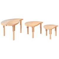 COUCHTISCH 3er-Set PARALIA Rattan Naturfarben - Naturfarben, Naturmaterialien (48/70/44cm) - Beliani