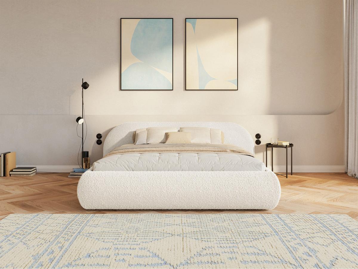 POLSTERBETT Shels 200x200 cm - Creme/Schwarz, Kunststoff/Textil (200/200cm) - Selsey