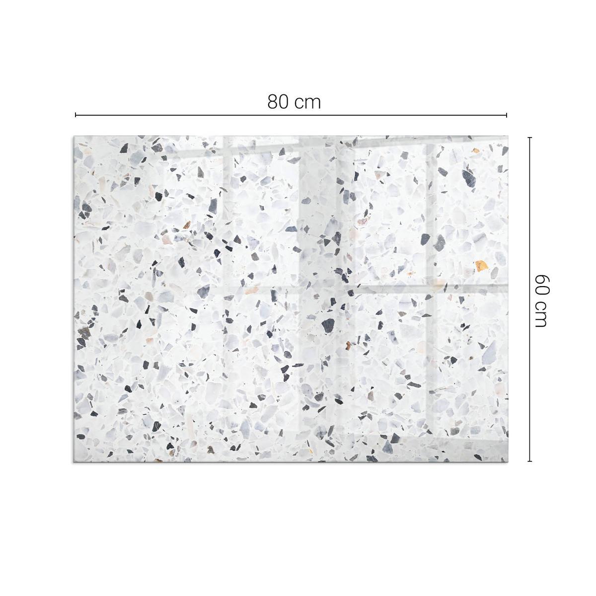 GLASPLATTE für Kamin 80x60 cm - Weiß, Glas (80/60/0.4cm) - TULUP
