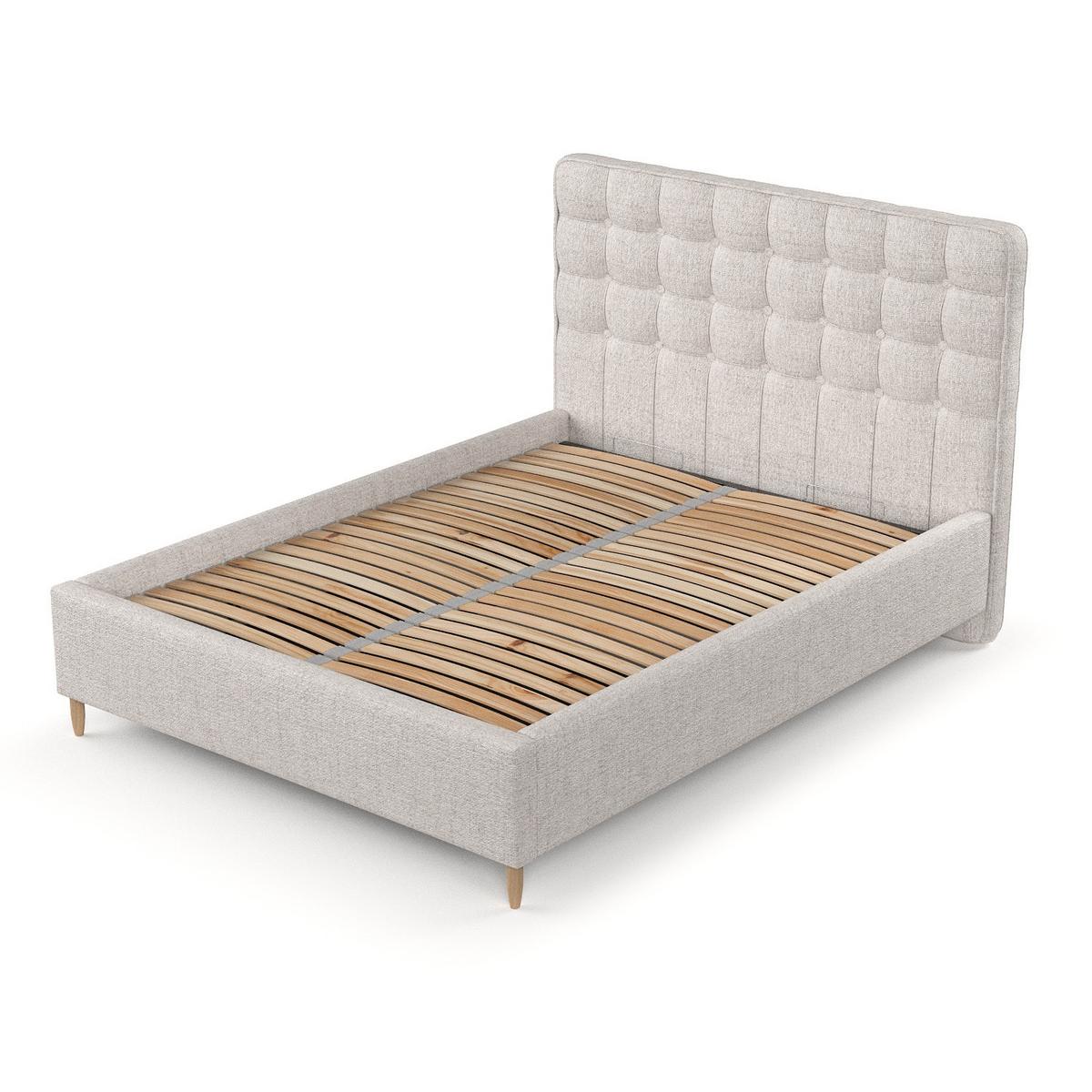 POLSTERBETT Paloma 120/200 cm Hellbeige im Neve Stoff - Sandfarben/Naturfarben, Holz/Holzwerkstoff (120/200cm) - AltaBeds