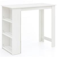 KÜCHENTRESEN GANDER Edelstahl 3 Fächer Ablage, Weiß 120x60x107 cm - Weiß, Holz/Metall (60/120/107cm) - KADIMA DESIGN