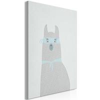 KUNSTDRUCK Grau 40/60 cm - Blau/Grau, Textil (40/60cm) - KUNSTLOFT