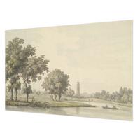 FOTOTAPETE 104x70 cm - Ein ruhiger Park - Grau, Textil (104/70cm) - Wallfluent