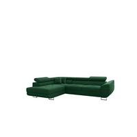 ECKSOFA Carmelo In Nova - Grün, Holzwerkstoff/Textil (275/202cm) - Fun Möbel
