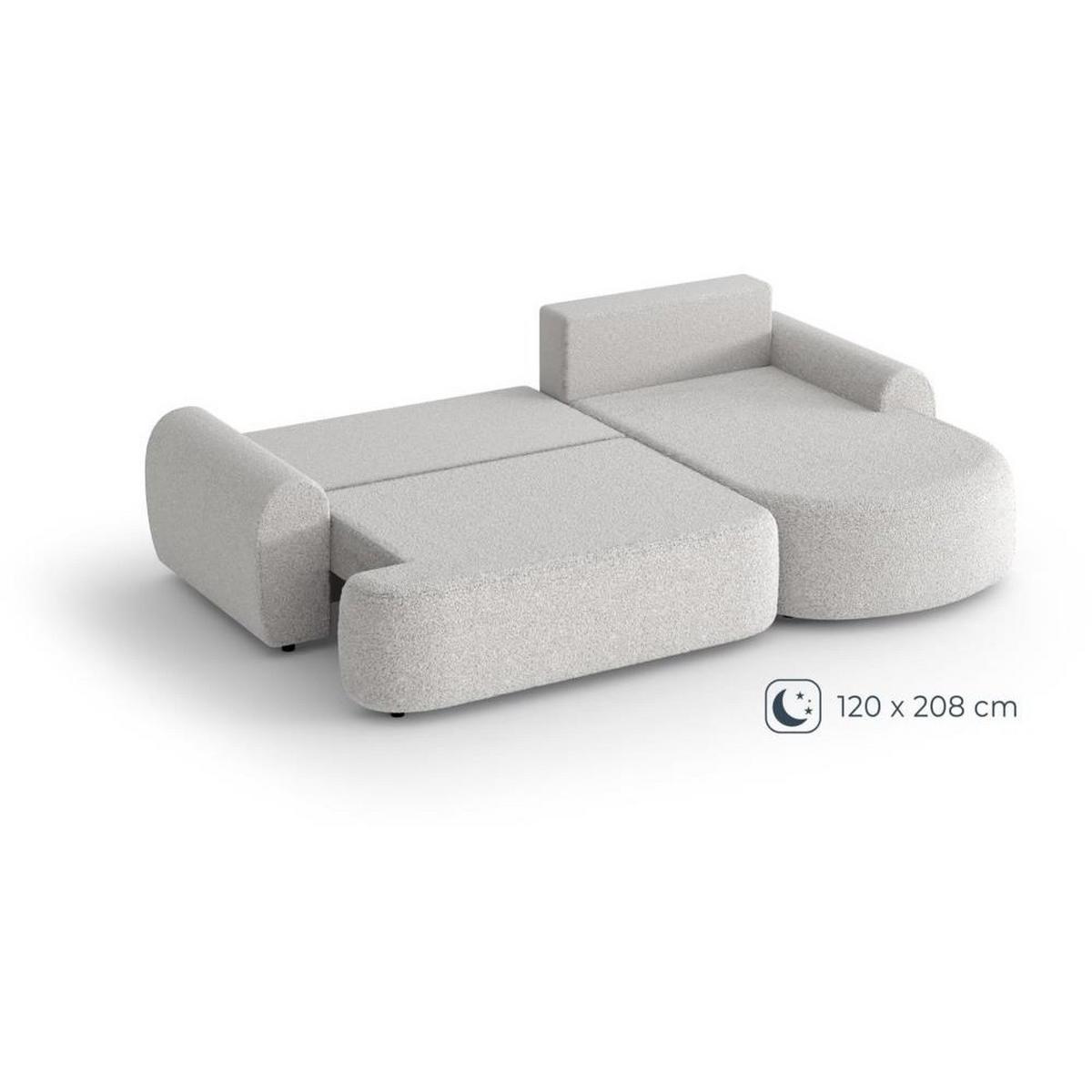 ECKSCHLAFSOFA Olivio L Hellgrün, rechts - Schwarz/Hellgrün, Kunststoff/Textil (266/170cm) - Beautysofa