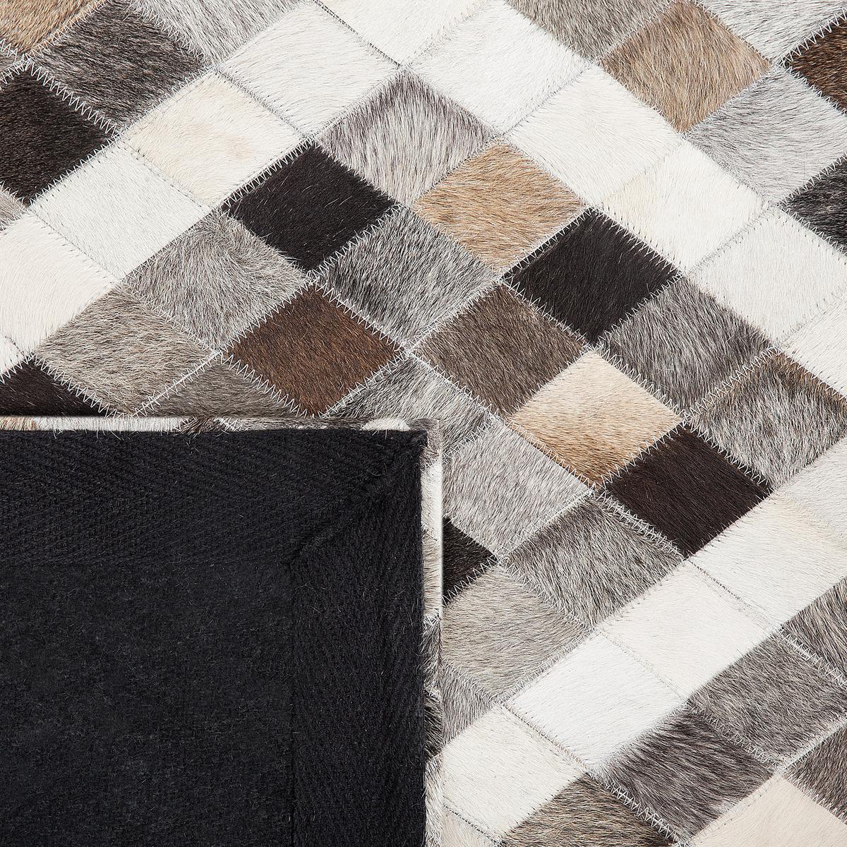 KURZFLOR-TEPPICH Akdere 200/140 cm - Braun, Fell (140/200cm) - Beliani