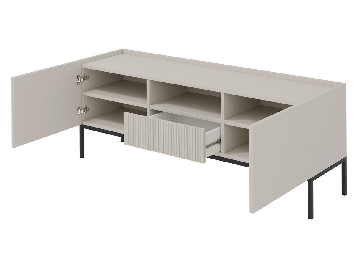 TV-ELEMENT Como 180 2D1SZ - Schwarz/Eiche Artisan, Holzwerkstoff/Metall (180/60/42cm) - MIRJAN24