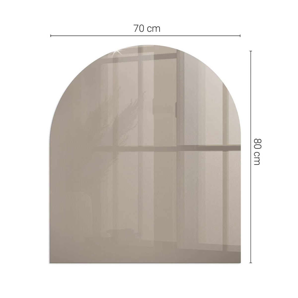 GLASPLATTE für Kamin 80x70 cm - Braun, Glas (80/70/0.4cm) - TULUP