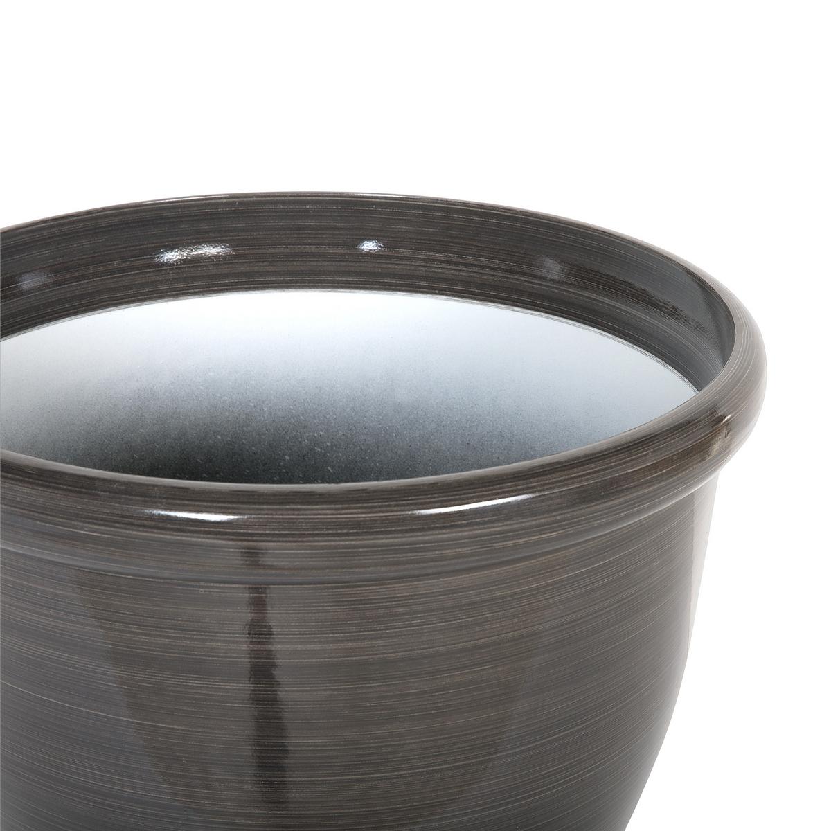 BLUMENTOPF hellbeige rund 31/31/58 cm Abdera - Beige, Stein (58cm) - Beliani