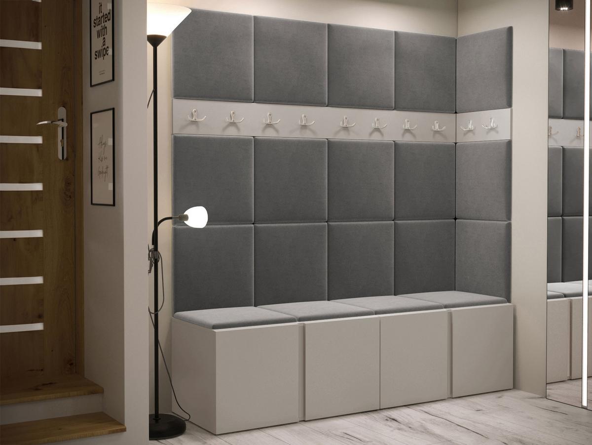 GARDEROBEN-SET Orion II - Kaschmir/Grau, Holzwerkstoff/Kunststoff (168/186/46cm) - MIRJAN24