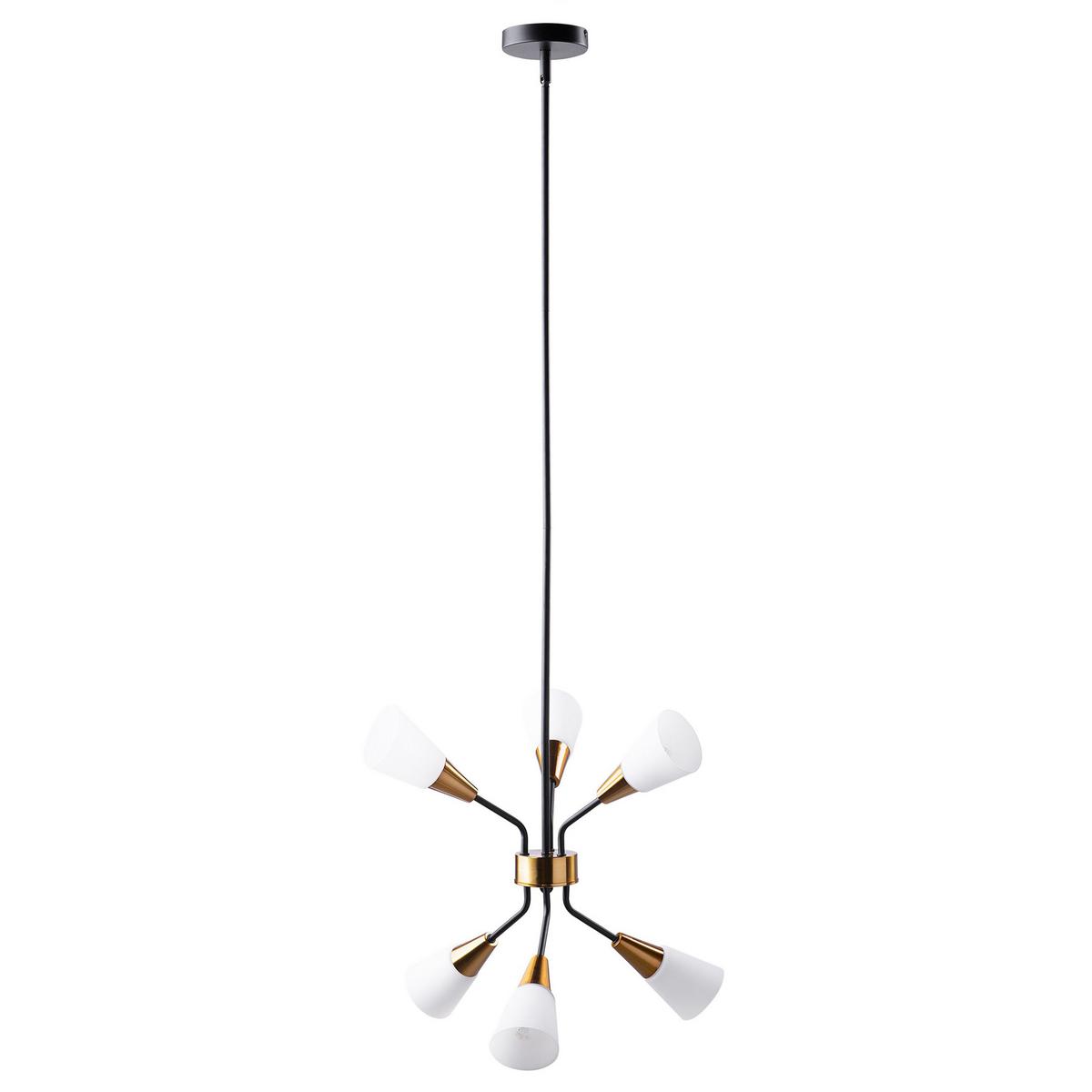 HÄNGELEUCHTE Aroyo 43/43/133 cm - Goldfarben, Glas (43/43/133cm) - Beliani