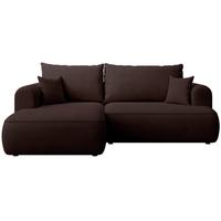 ECKSOFA Ovo Mini Braun links - Schwarz/Braun, Kunststoff/Textil (238/156cm) - Selsey