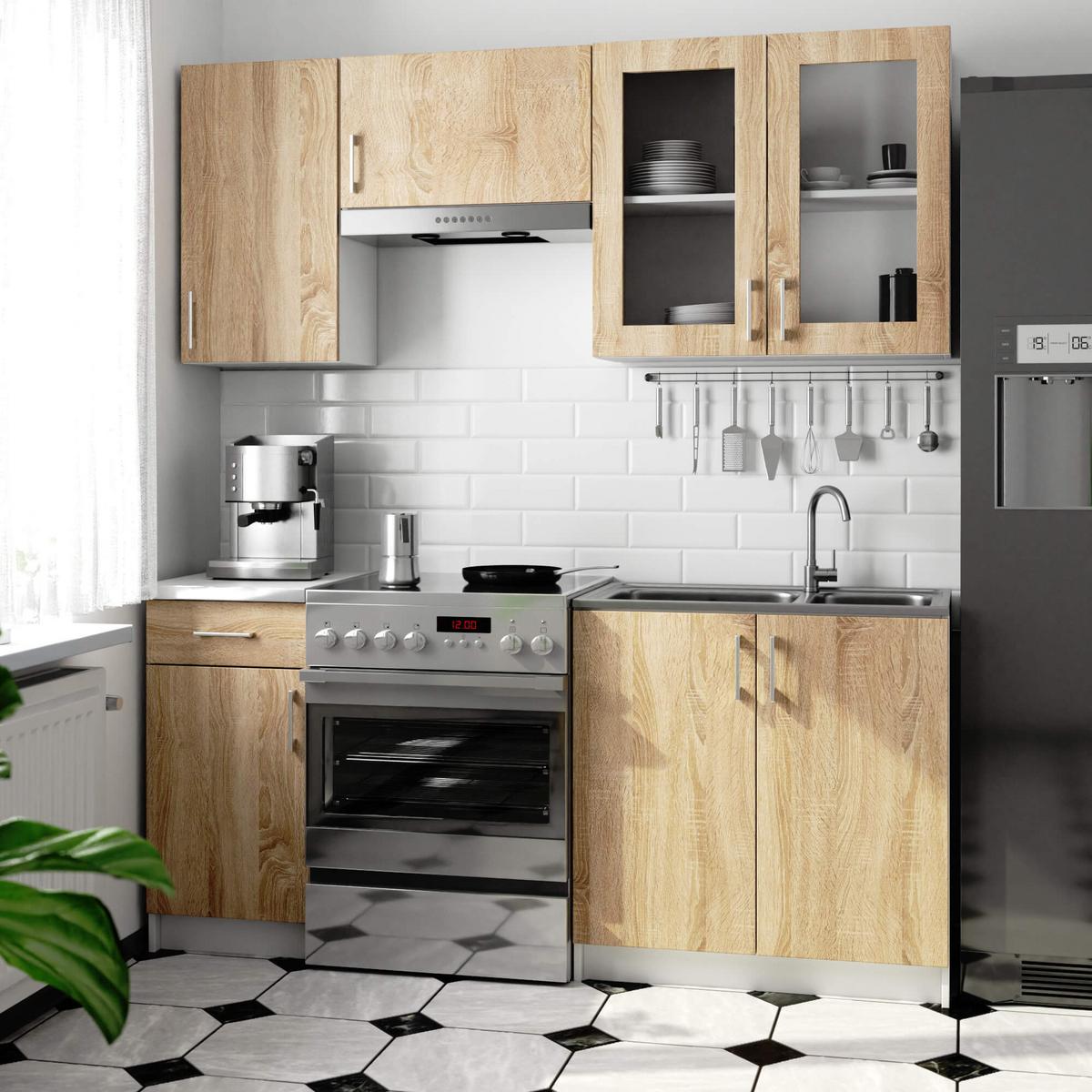 HÄNGESCHRANK Weiß, Eiche Sonoma 72/80/30,5 - Weiß/Sonoma Eiche, Holzwerkstoff (80/72/30.5cm) - RAUMHIRSCH FURNITURE