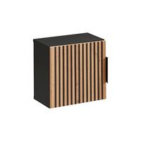 HÄNGESCHRANK 1 Tür Gaia Holz in Eichenoptik und Schwarz - Braun, Holzwerkstoff (35/35/22cm) - Petits-meubles