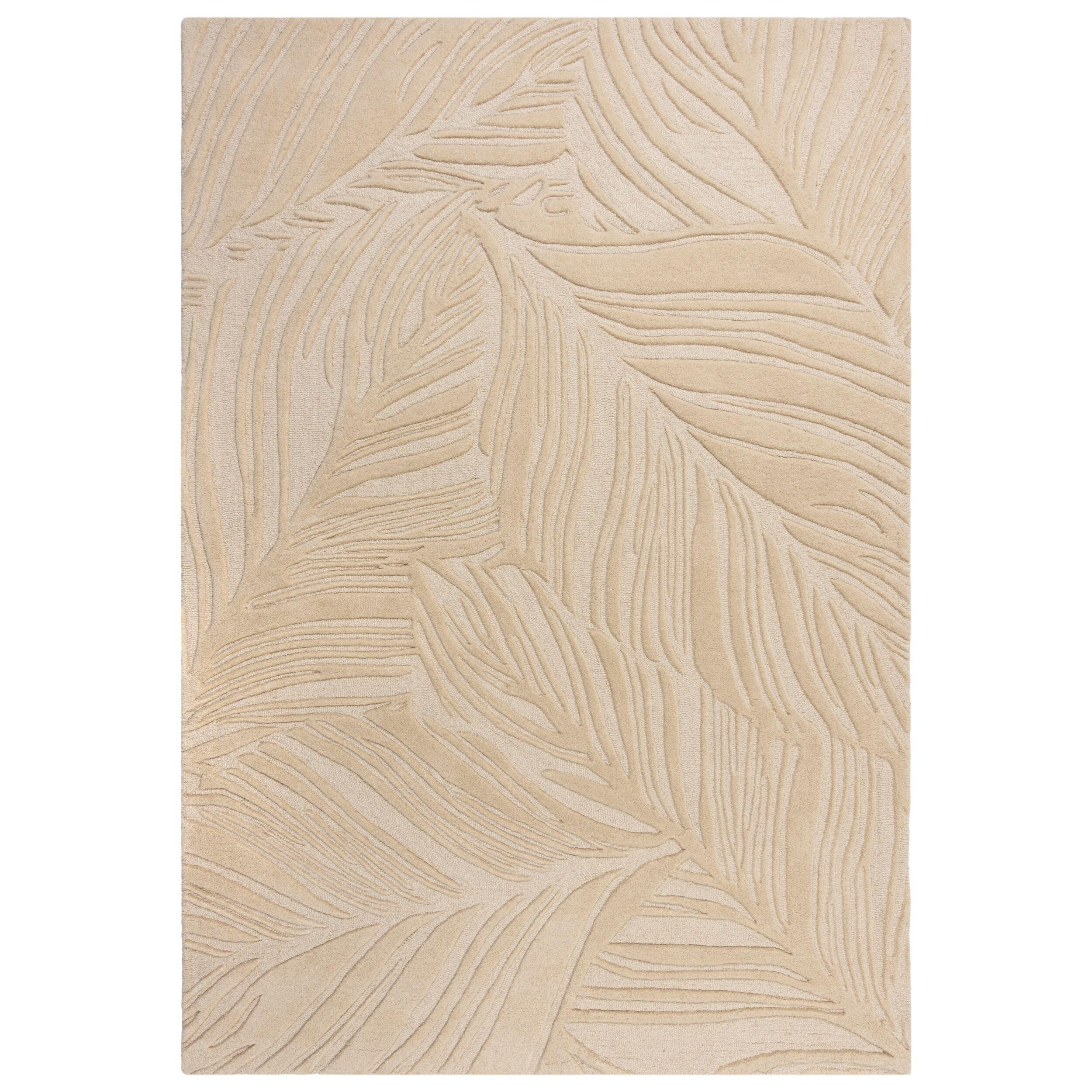 WOLLTEPPICH LEVEN, floral, Beige, 200 x 290 cm - Beige, Textil (290/200cm) - KADIMA DESIGN