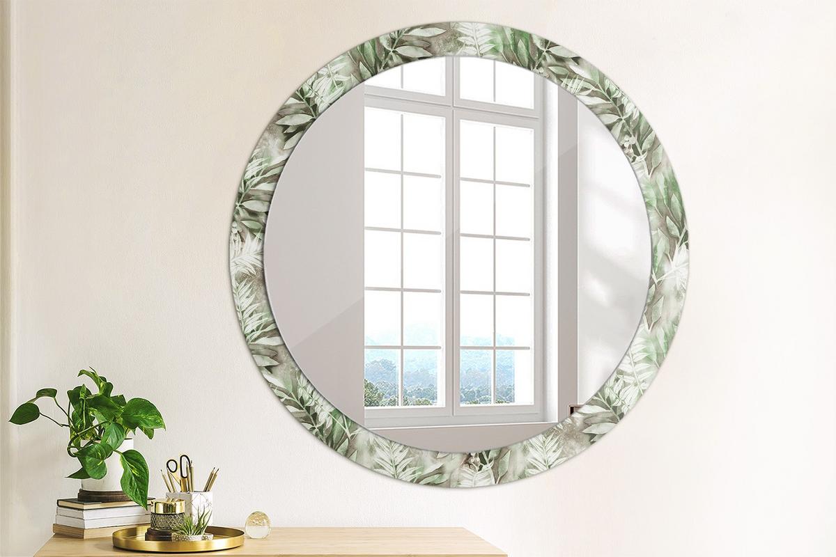 SPIEGEL Rund Ø 90 cm mit Aufdruck - Multicolor, Glas (90/90/0.4cm) - Wallfluent