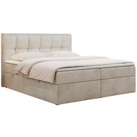 BOXBETT RICO 140/200 Beige Velvet - H3 - Beige, Holz/Textil (140/200cm) - MKS