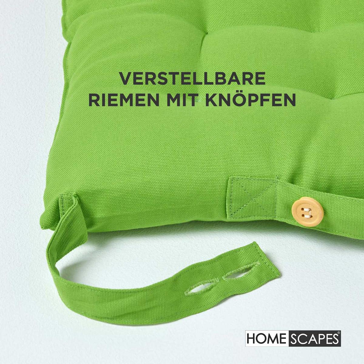 STUHLKISSEN limette 40/40/6,5 cm - Grün, Textil (40/40/6.5cm) - Homescapes