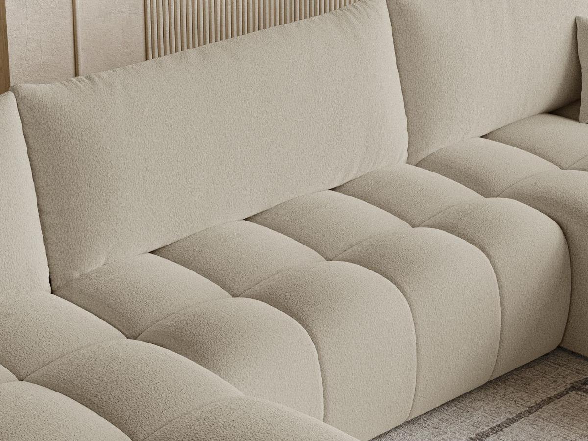 ECKSOFA U Neva Beige - Beige, Holz/Textil (370/170cm) - Graingold